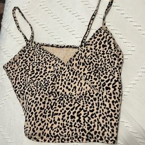 cheetah print crop top